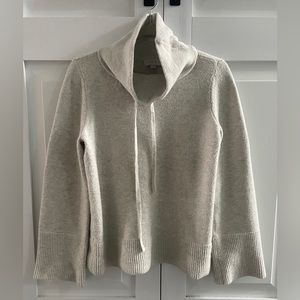 Loft funnel neck oatmeal/ivory sweater - Sz M
